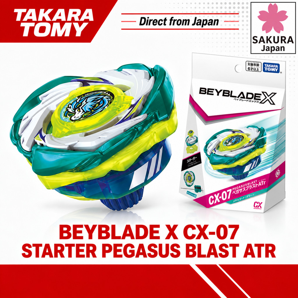 Takara Tomy BEYBLADE X CX-07 Starter Pegasus Blast ATr