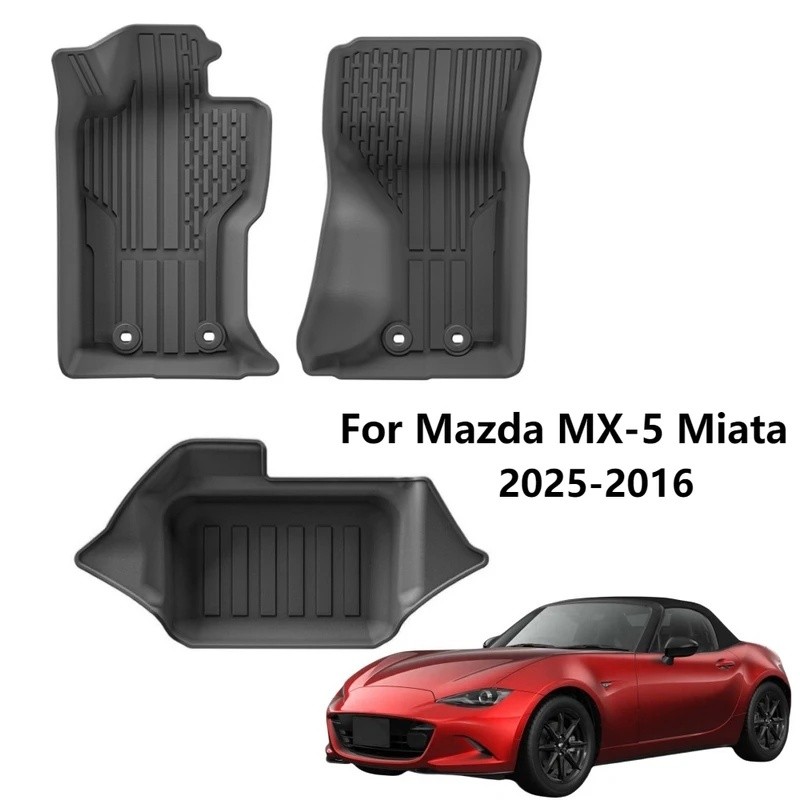 YyyCar พรมปูพื้น 2025-2016 สําหรับ MAZDA MX-5 Miata MX5 MX 5 Mazda Roadster กันน้ําแผ่นป้องกันอุปกรณ