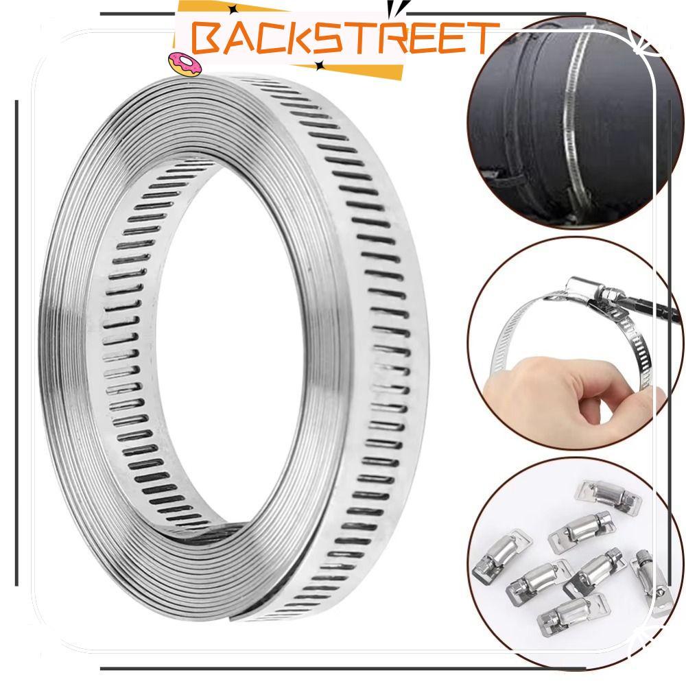 BACKSTAGEREET Adjustable Hose Clamps, With Fasteners 304 Stainless Steel Hose Clamps, Heavy Duty Sta