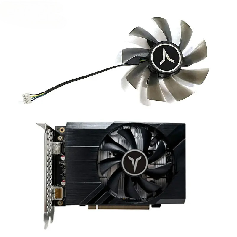 สําหรับ YESTON Radeon RX6400 4G GDDR6 กราฟิกการ์ดเปลี่ยน 85 มม.4PIN DIY พัดลม RX6400 GPU พัดลม