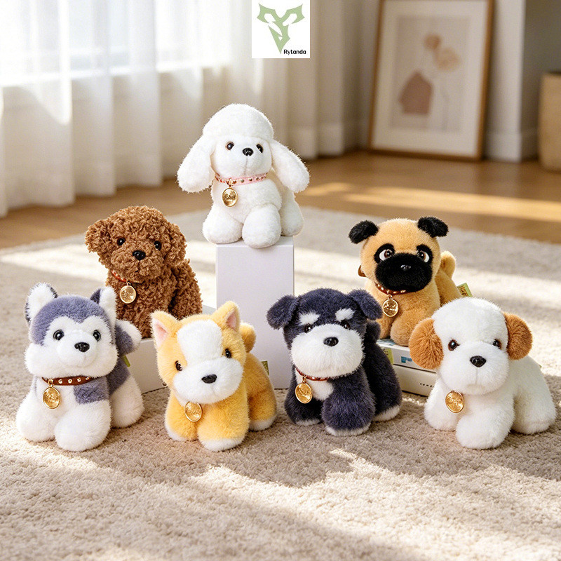 Rytanda จําลองสุนัขของเล่นตุ๊กตา Husky Bago Chaigou West Highland Border Collie Plushie ตุ๊กตาลูกสุนัขน่ารักตุ๊กตาสัตว์หมอนแฟนสําเร็จการศึกษาแลกเปลี่ยนวันเกิดคริสต์มาสของขวัญ