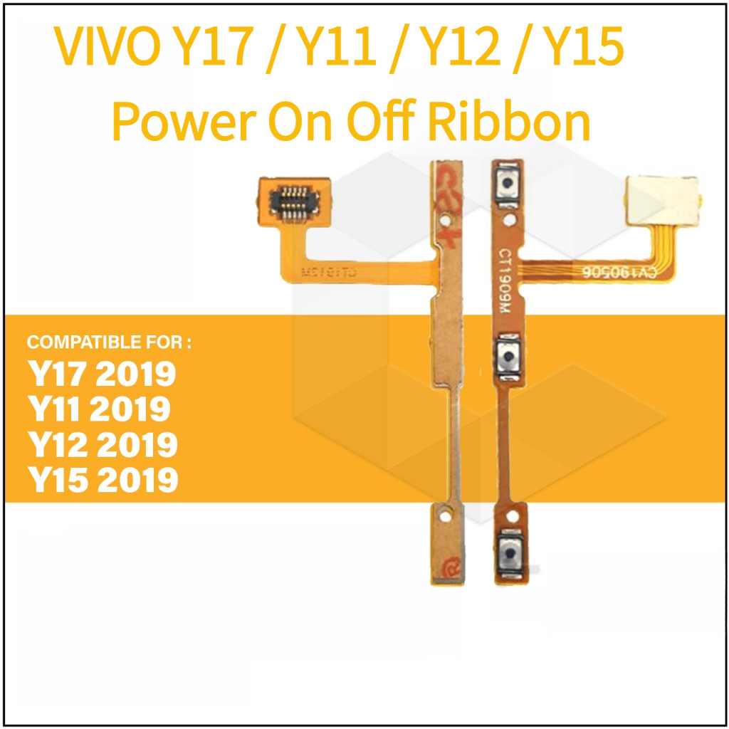 Power On Off Ribbon สําหรับ VIVO Y17 2019/ Y11 2019/ Y12 2019/ Y15 2019 (พร้อมสาย Flex Volume)