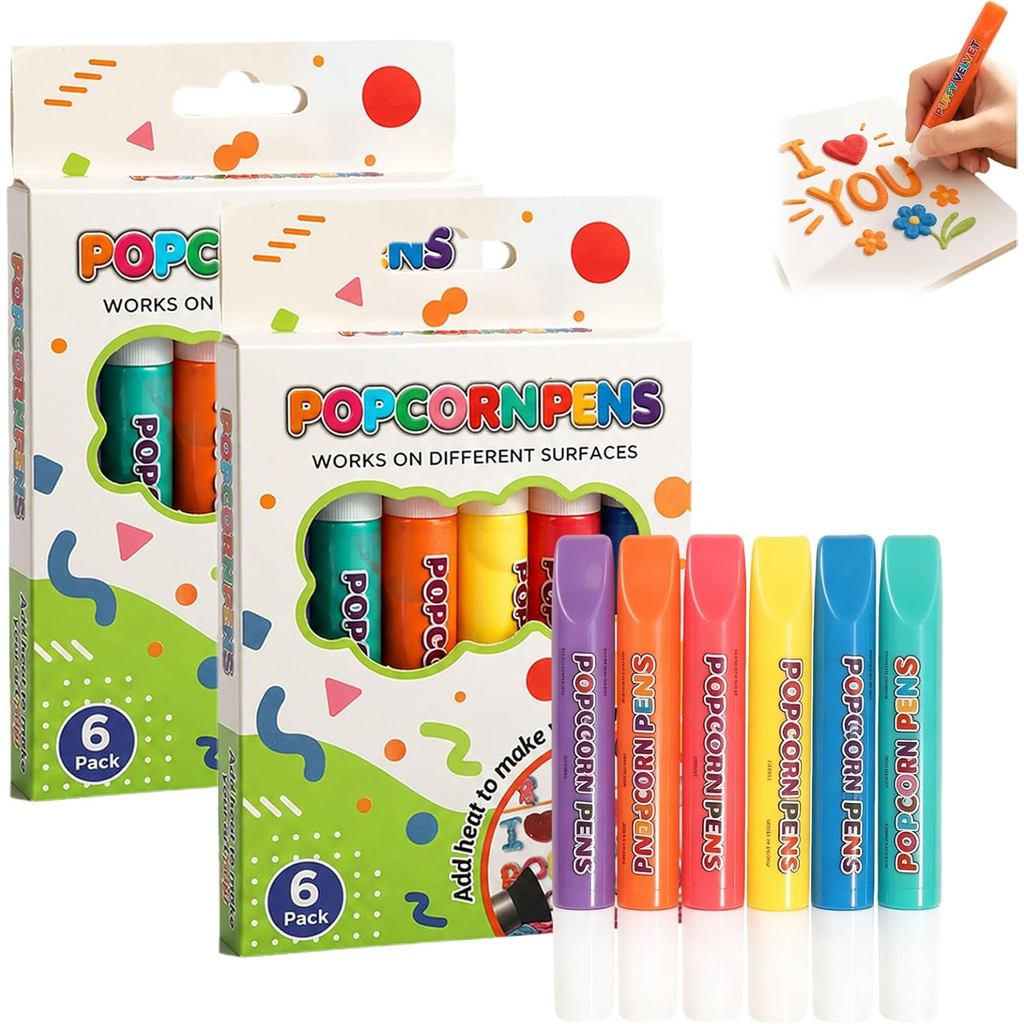 ปากกาศิลปะบรรเทา, Popcornpens ทํางานบนพื้นผิวที่แตกต่างกัน