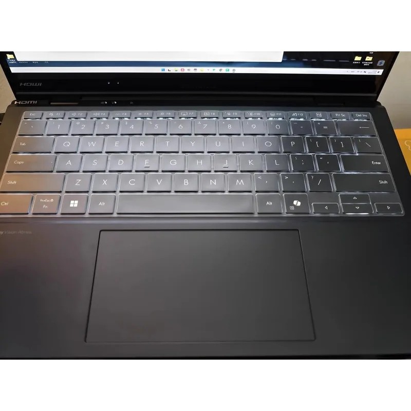 14 นิ้วแล็ปท็อปแป้นพิมพ์ซิลิโคนผิวสําหรับ ASUS Zenbook DUO 2024 UX8406 CA MA UX8406M UX8406MA UX8406
