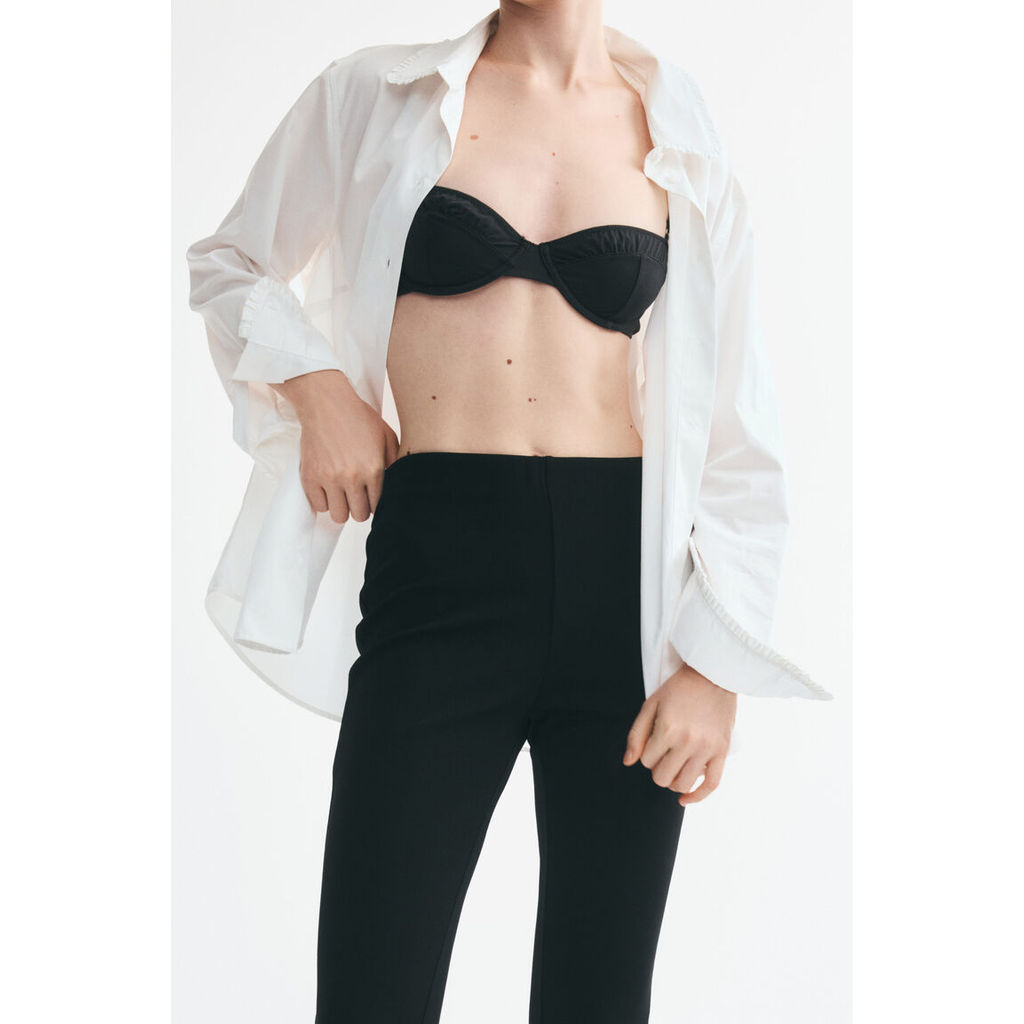 H&M(เอชแอนด์เอ็ม) กางเกงคาปรีผ้าพอนเต้ ดิ โรม่า ผู้หญิง 1351679_1