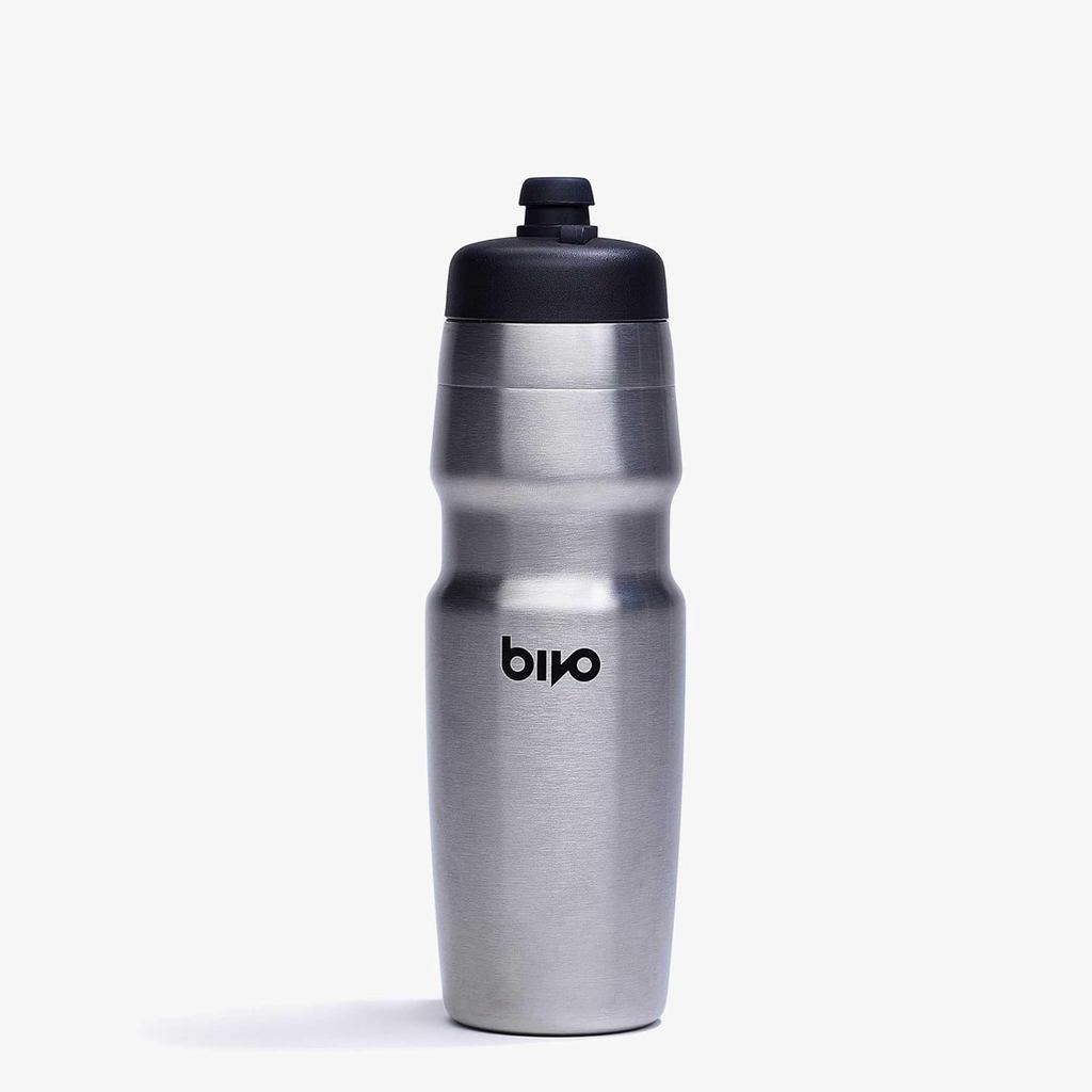 Bivo Duo 25oz ขวดน้ําจักรยานสแตนเลสแบบไม่หุ้มฉนวน - น้ําหนักเบาสําหรับปั่นจักรยาน, เดินป่า, กีฬา - ไ