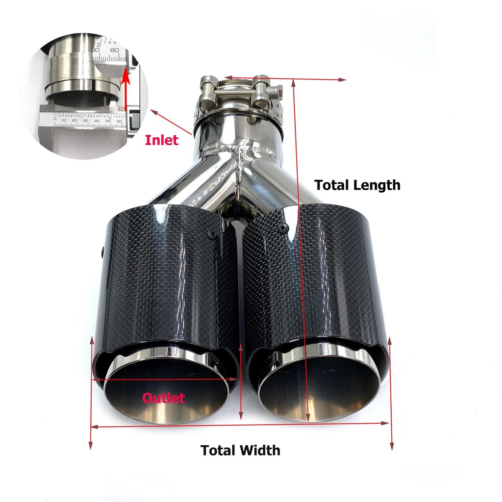 HAVN รถท่อไอเสียท่อ Remus Carbon Fibre จัดแต่งทรงผมสแตนเลส Dual Universal รถยนต์ท่อไอเสียอุปกรณ์เสริ