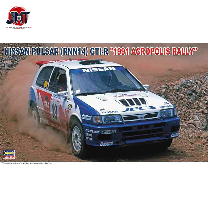 Hasegawa 1/24 Nissan Pulsar (RNN14) GTI-R 1991 Acropolis Rally Plastic Model HC53