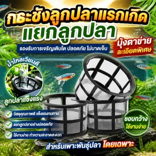 กระชังลูกปลาแรกเกิด อุปกรณ์เพาะพันธุ์ปลา ช่วยแยกลูกปลา กรองใหญ่ฝาถังพ่นยาขอบ กระชังขังลูกปลาแรกเกิด