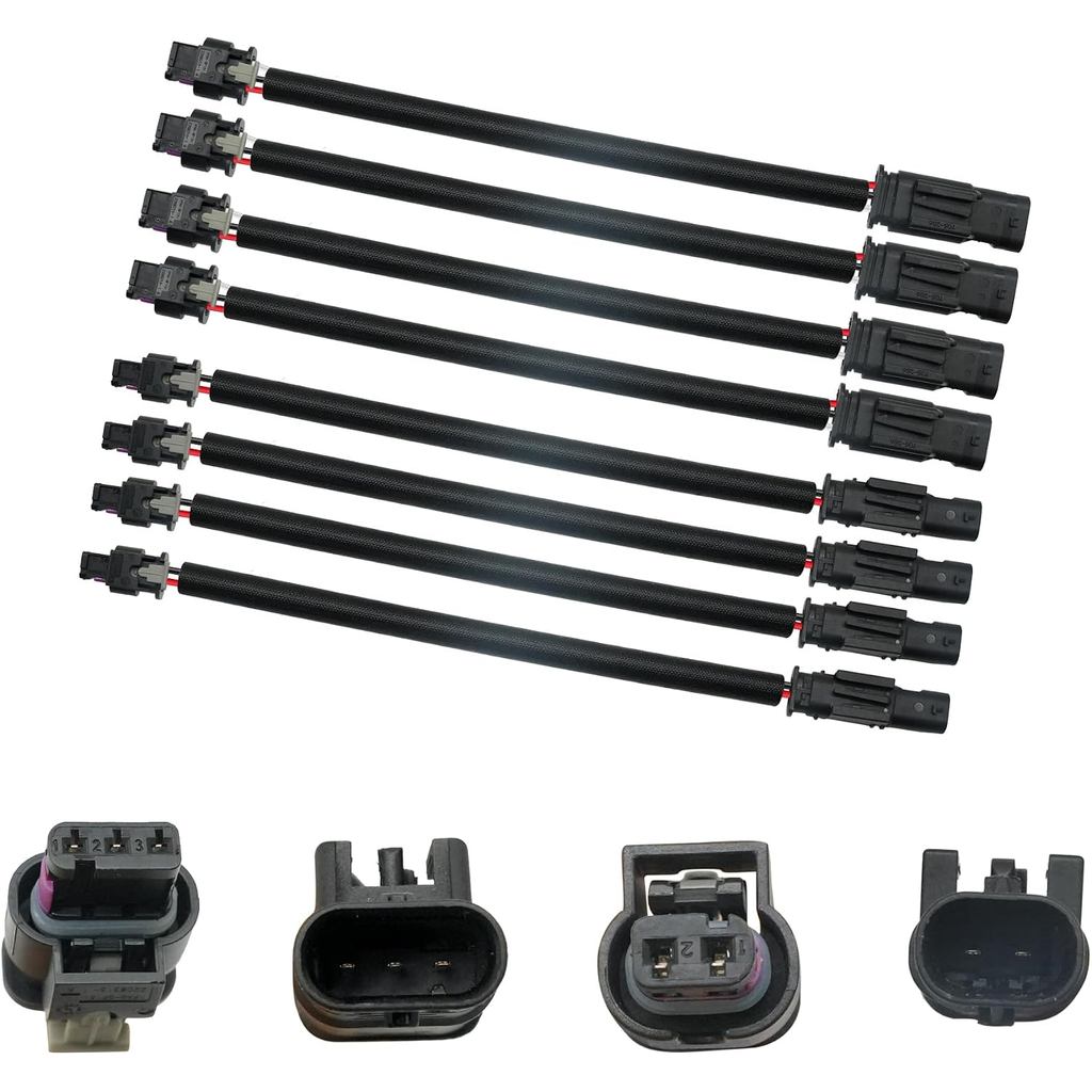 3PIN & 2PIN Harness Extension Kit 8PCS Camshaft ตําแหน่ง Sensor Connector ปลั๊กสายไฟใช้งานร่วมกับ Me