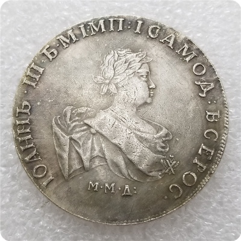 งานฝีมือโบราณ RUSSIA 1 ROUBLE 1741 RUSSIA ดอลลาร์เงิน#22038.4