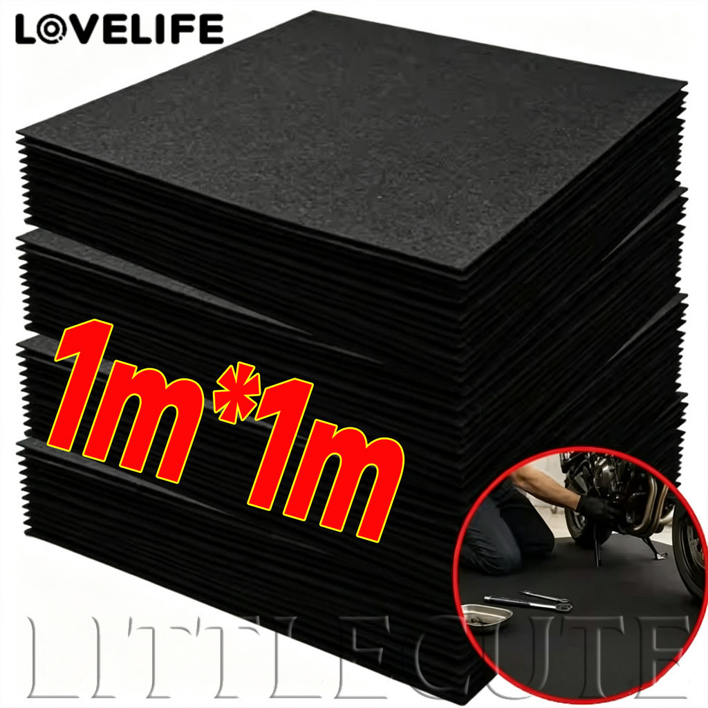 [AUTO&3C] เสื่อโรงรถกันน้ํามัน 1/2 ชิ้น | แผ่นกันลื่นไม่ทอ | ดูดซับของเหลวและป้องกันการรั่ว | ตัดฟิต | สําหรับร้านบํารุงและซ่อมรถยนต์ /ราคาดี
