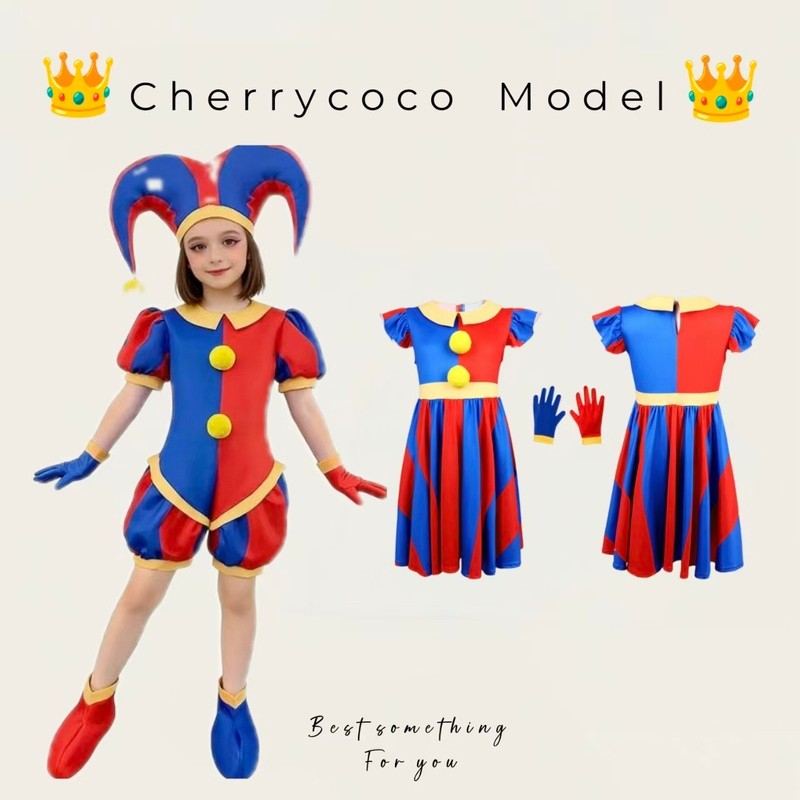 ฮาโลวีน Pamny Magic Number Circus cos Tightsuit ชุดการแสดงเวทีวันเด็ก