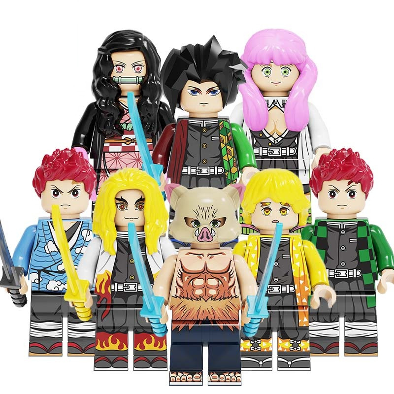 Building Blocks Demon Slayer Kamado Tanjirou Agatsuma Zenitsu Mini Action รูปเด็กของขวัญ