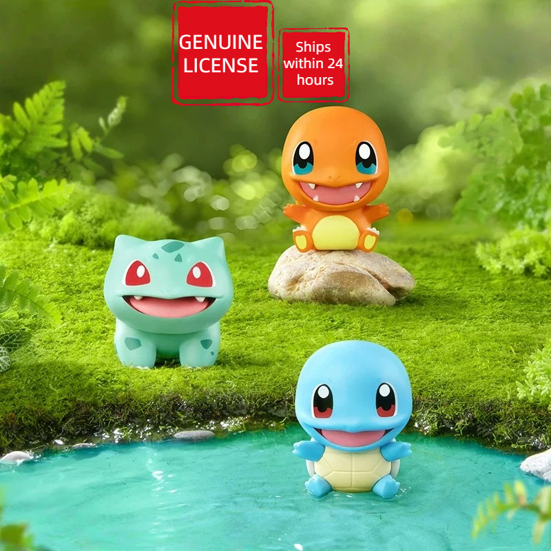 Funism Pokémon 30th Anniversary First Partners กล่องสุ่ม ฟิกเกอร์ลูกโปเกมอน รูปแบบกระเป๋าหนัง ของสะสม ของแต่งโต๊ะ ของขวัญสำหรับแฟนๆ