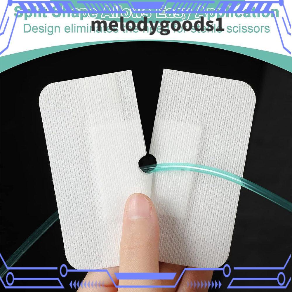 MELODYGOODS 10 ชิ้นหน้าอก Catheter ฝาครอบ, Gtube Supplies ผ้าพันแผลแผล Feeding Tube Pad, เปลี่ยนอุปก