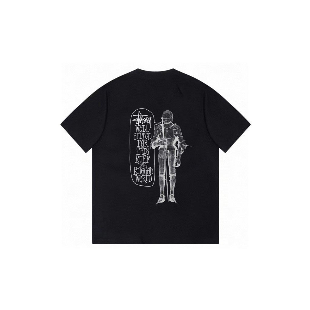 Stussy/Stussy/2026 ต้นฤดูใบไม้ผลิสไตล์ใหม่เสื้อยืดแขนสั้นผู้ชายสไตล์ผู้หญิงสไตล์คู่รอบคอ Contrast สี