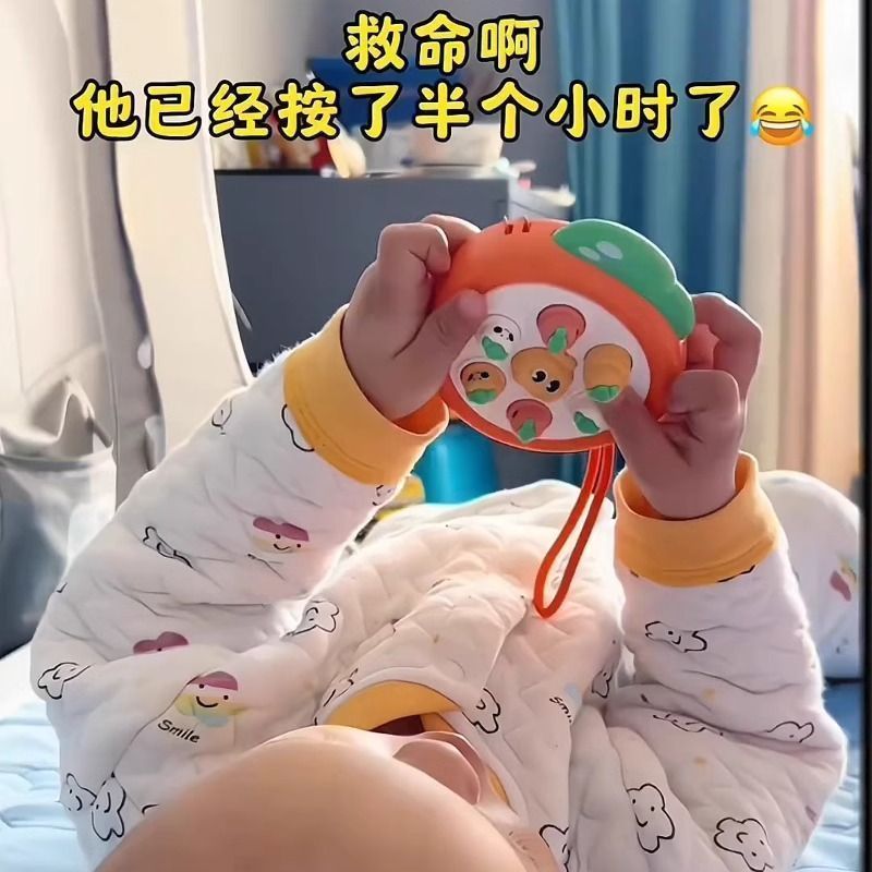 宝宝手指精细动作训练0一1岁男孩* 女孩6个月以上9婴儿早教益智玩具Children'S Puzzle Quick Push, Fighting Groundhog, Press And Play G