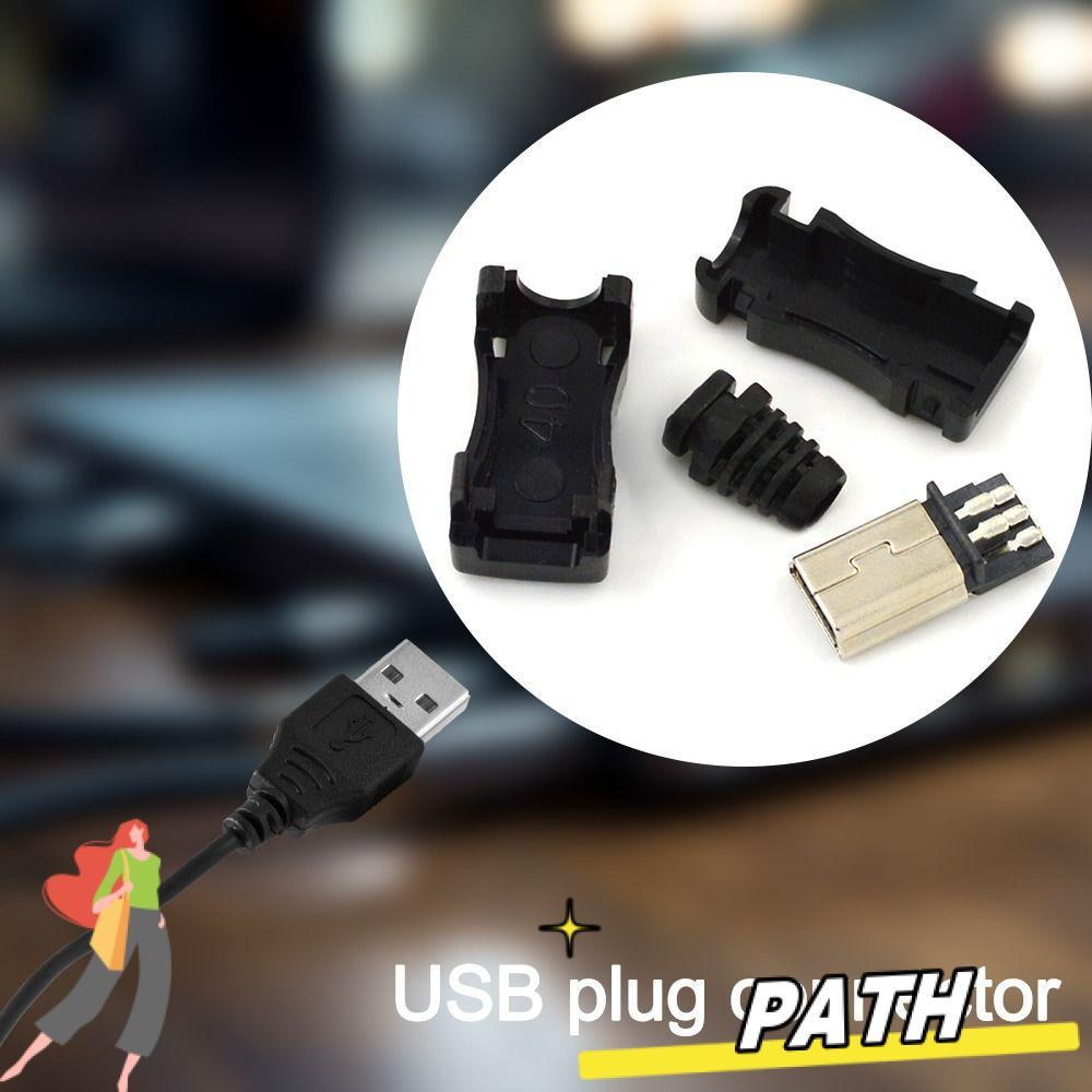 PATH USB 2.0 Jack, 5Pin Mini USB Jack Mini USB Male Connector, 5Pin Plug Socket Male Plug Socket Con