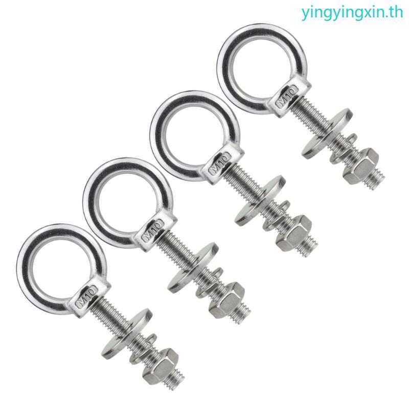 YIN M10x50 มม. Metal eye Bolt Strong Eye Bolt ติดตั้งสําหรับ Heavy Duty Rigging