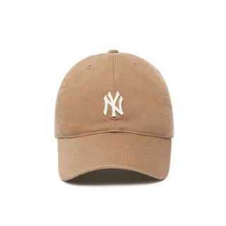 MLB หมวกแก๊ป UNISEX CURVED CAP 3ACP7701N 50BGD NEW YORK YANKEES DARK BEIGE