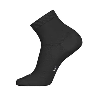 Decathlon Pack Of 2 Pairs Fine Crew Running Socks ถุงเท้าวิ่งหุ้มข้อเนื้อผ้าละเอียด รุ่น Run500 1 แพ็ค 2 คู่ - Black