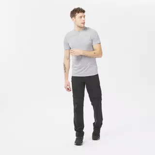 Decathlon Men'S Hiking Synthetic Short-Sleeved T-Shirt Mh100 เสื้อเดินป่าผู้ชาย รุ่น Mh100 - Light Grey