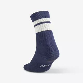 Decathlon High Tennis Socks Tri-Pack Rs 500 ถุงเท้าเทนนิสข้อสูง รุ่น Rs 500 แพ็ค 3 คู่ - Beige/Blue