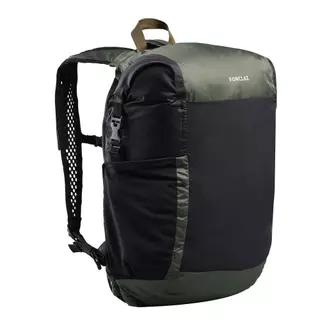 Decathlon Waterproof Foldable Backpack 25L - Travel เป้สะพายหลังกันละอองน้ำแบบพับได้ขนาด 25 ลิตรรุ่น Travel - Green