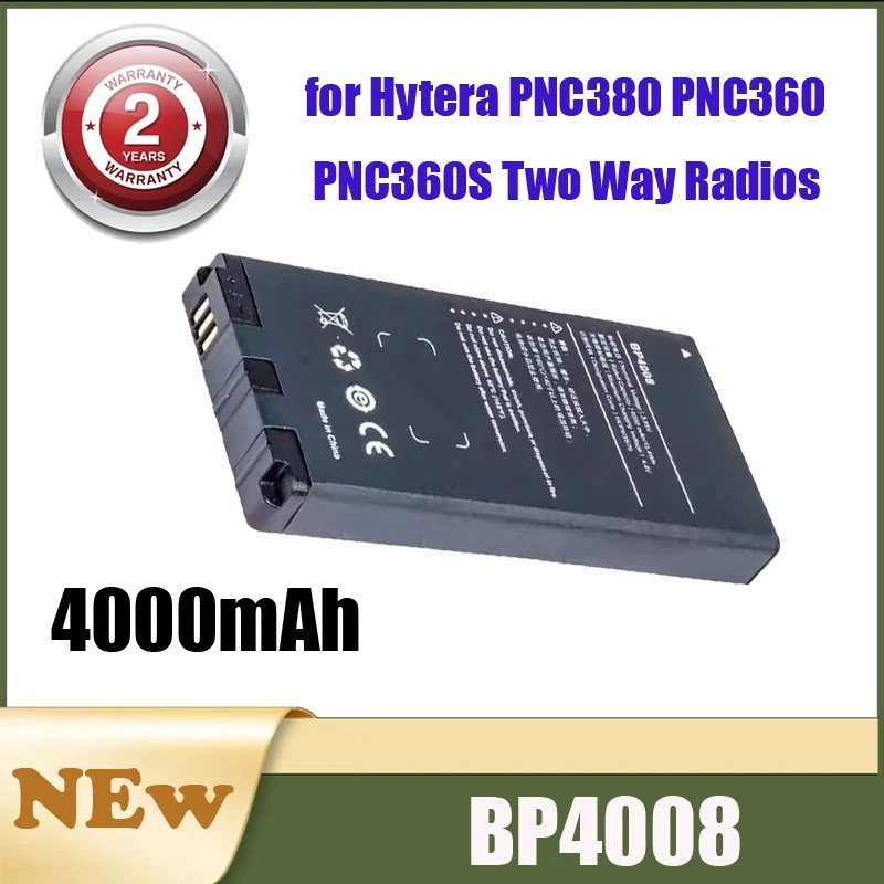 แบตเตอรี่สําหรับ Hytera PNC380 PNC360 PNC360S วิทยุสองทาง 4000mAh BP4008