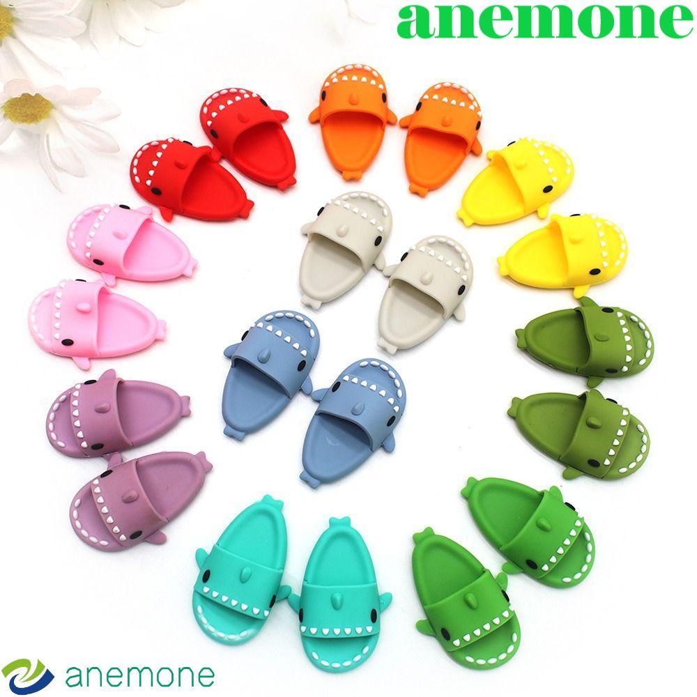 ANEMONE BJD12 รอบ Toe รองเท้าแตะ Ob11 ตุ๊กตา Shark รองเท้าแตะ, 1:12 ตุ๊กตา Miniature Mini การ์ตูนพลา