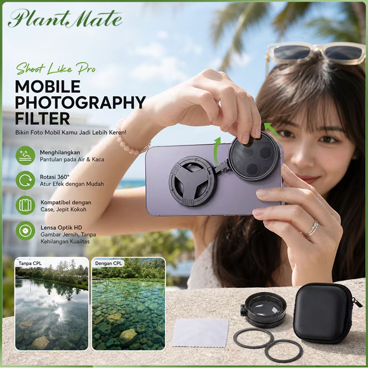 CAHAYA FREE CPL Magnetic Smartphone Filter Polarizer Kit Anti-Light Supply HP Lens Filter