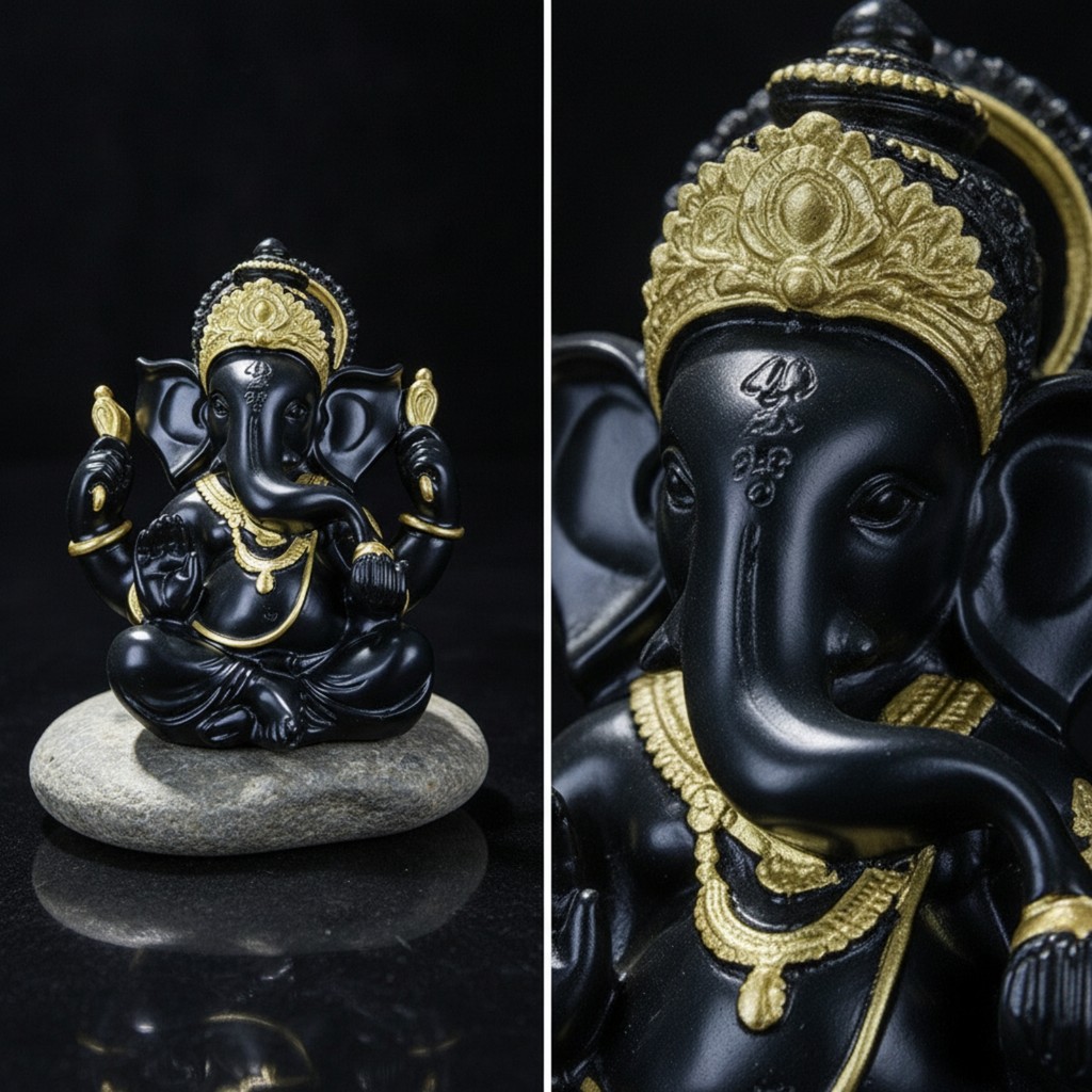 ตุ๊กตาพระพิฆเนศ อรัญิง รูปปั้นพระพิฆเนศ ไอดอล Ganpati ขนาดกะทัดรัด ไอดอลฮินดู ขนาดเล็ก สําหรับแท่นบู