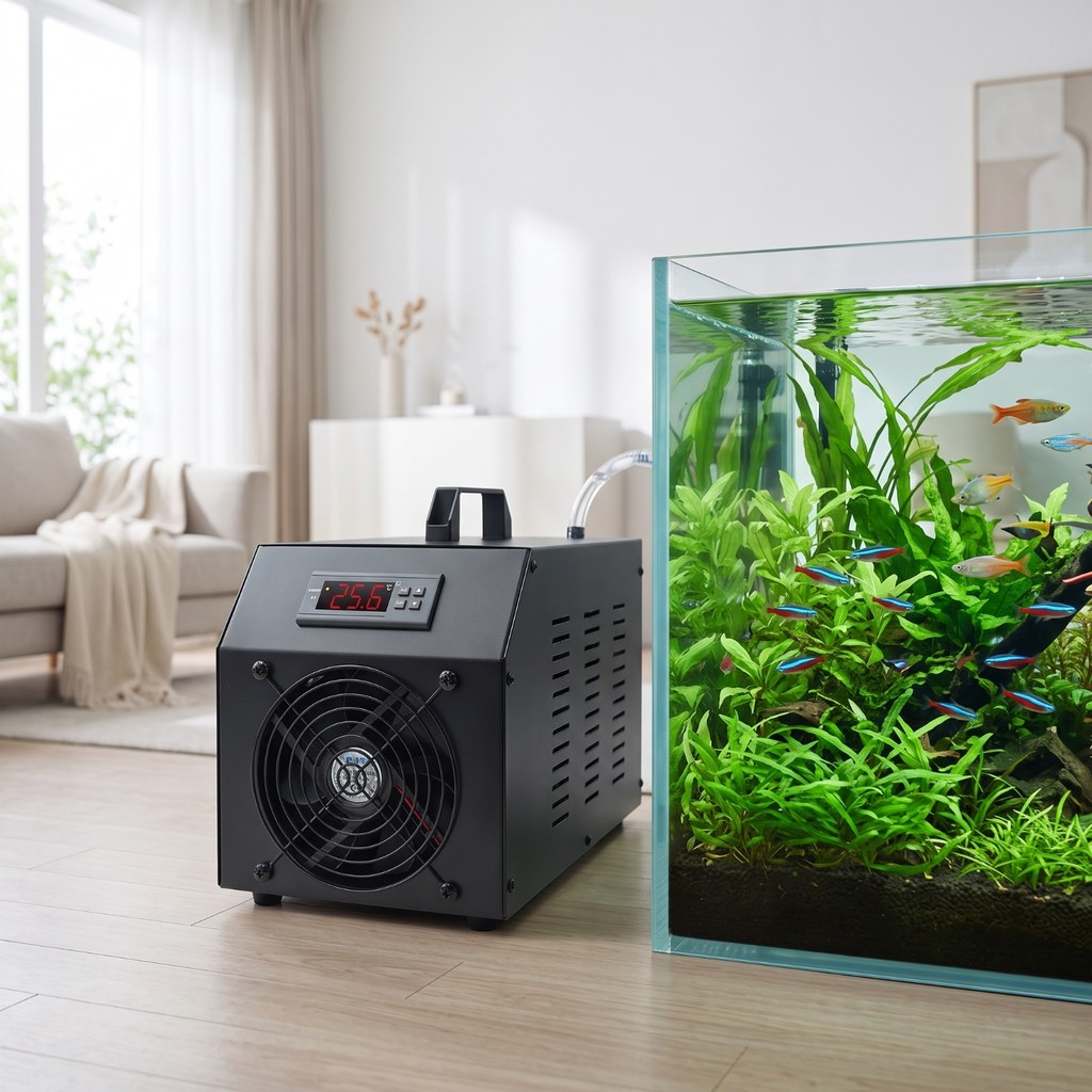 พิพิธภัณฑ์สัตว์น้ํา Chiller ถังน้ําดิจิตอล Chiller Aquarium Water Cooler อุณหภูมิที่มีประสิทธิภาพสํา
