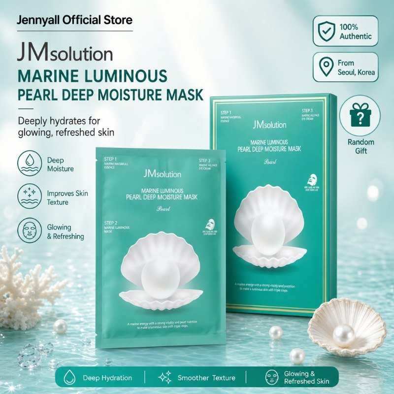 JM Solution Marine Pearl Deep Moisture Mask 10 แผ่น สกินแคร์เกาหลี Daily Beauty Care ส่งจากโซล เกาหล