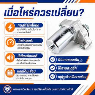 ไดสตาร์ทเดิม (มอเตอร์สตาร์ท) สำหรับ DREAM,WAVE-100,WAVE-110