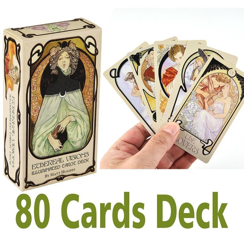 Ethereal Visions Illuminated Tarot Cards Deck Board Table Games สําหรับงานปาร์ตี้