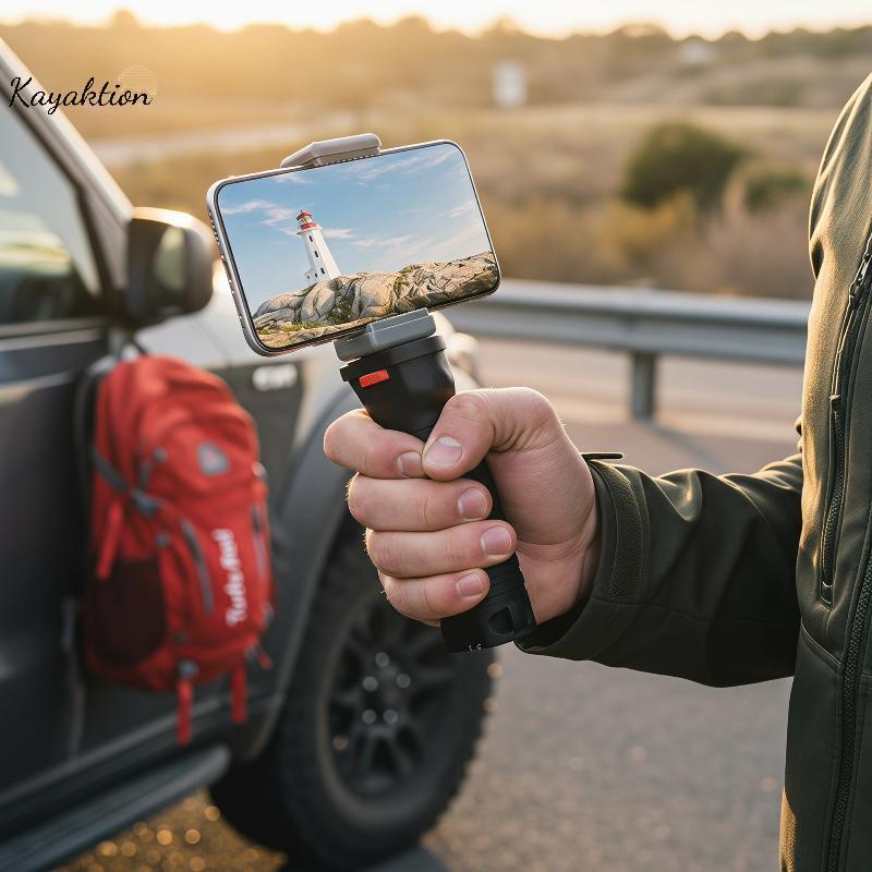 Kayaktion Anti-Shake กล้อง Stabilizer Grip การออกแบบตามหลักสรีรศาสตร์ 1/4 "เกลียวสําหรับ Vlogger เนื