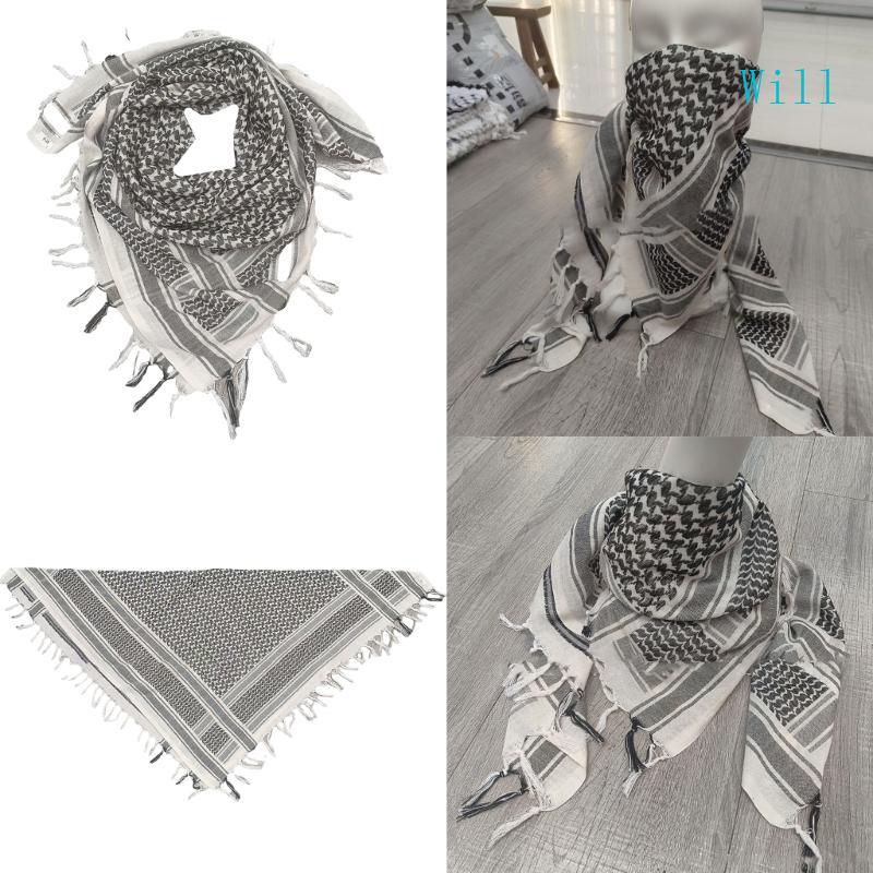 จะผ้าพันคอผ้าอาหรับ Unisex แฟชั่น Badana Wrap ผ้าพันคอ Shemagh ผู้ชายผ้าพันคอ Head Wrap
