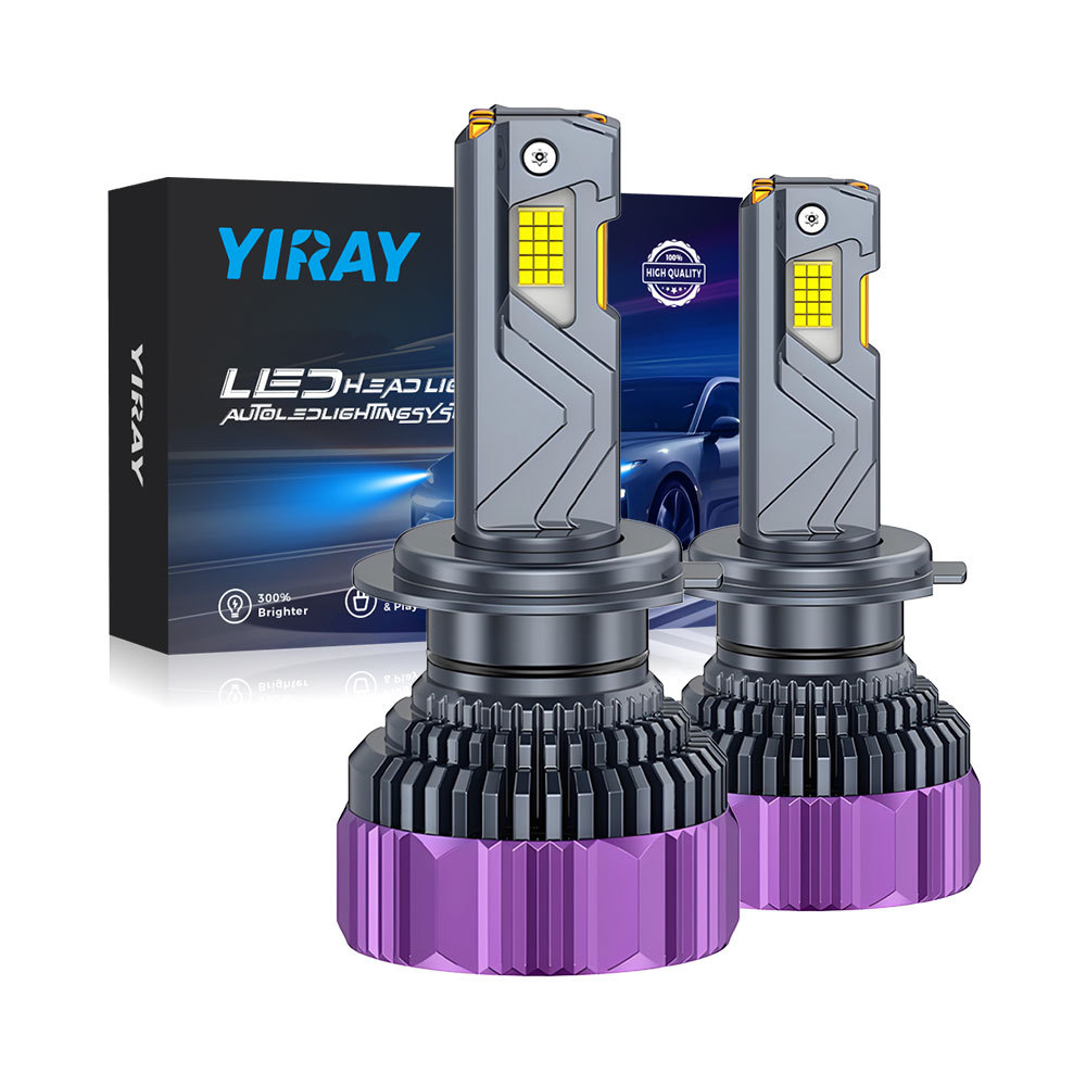 YIRAY 2PCS Super Power รถ LED ไฟหน้า CSP 3570 220W 80000LM 6000K 3 ทองแดงหลอด LED รถโคมไฟ H4 H7 H11 