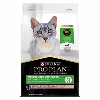[เลือกขนาดได้] Purina PRO PLAN Cat อาหารแมว สำหรับแมวโต สูตรควบคุมน้ำหนัก Weight -Loss 1.5-3 kg