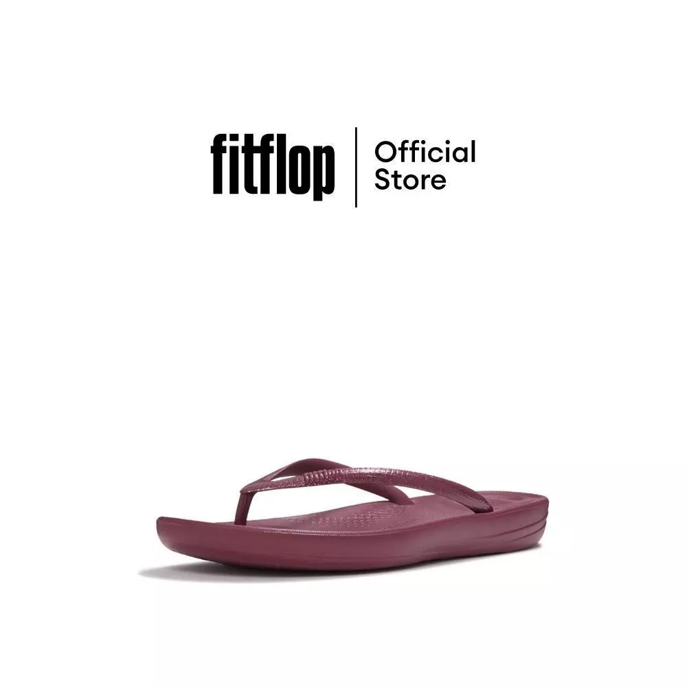 FITFLOP IQUSHION GLITTER ERGONOMIC รองเท้าแตะผู้หญิง รุ่น IE9-E19 สี RED