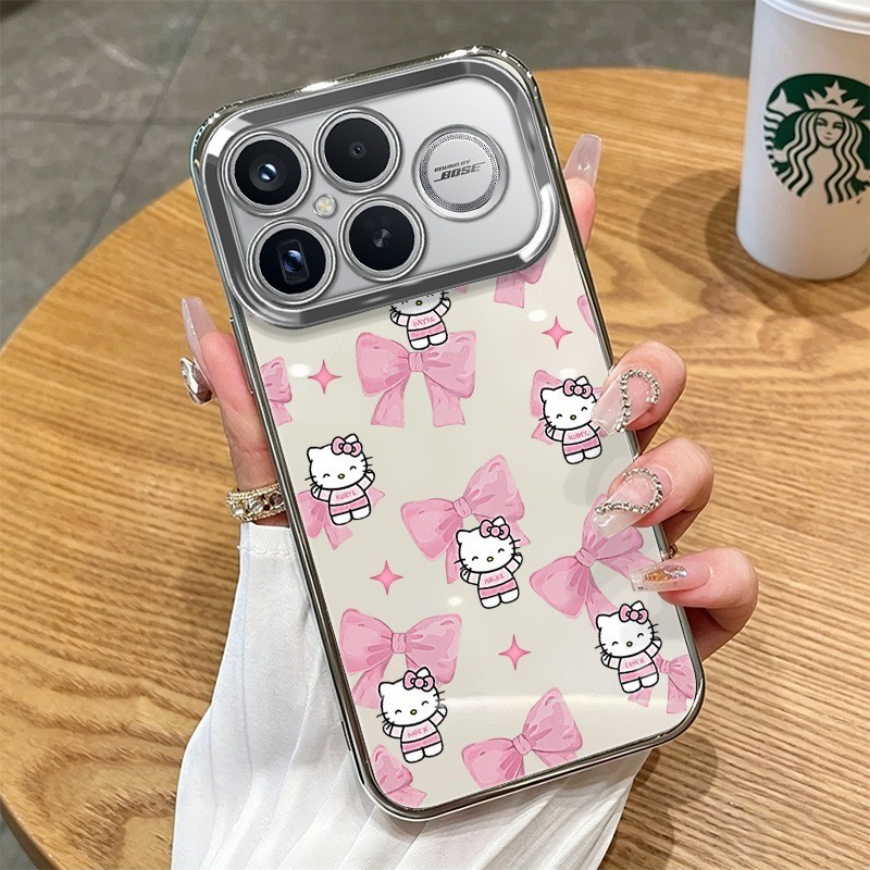 Imura สําหรับ Redmi K90 Pro Max 5G Bow KT การ์ตูนกรณีทั้งหมดรอบ 4 มุม Anti-Fall ฝาครอบกันชนเคสโทรศัพ