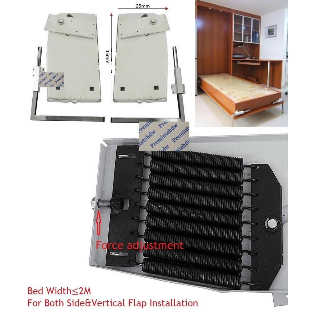 Heavy Duty DIY Murphy Wall Bed Kit พับลงกลไกสนับสนุนฮาร์ดแวร์ 9 ฤดูใบไม้ผลิ Flap เตียงสําหรับ King ข