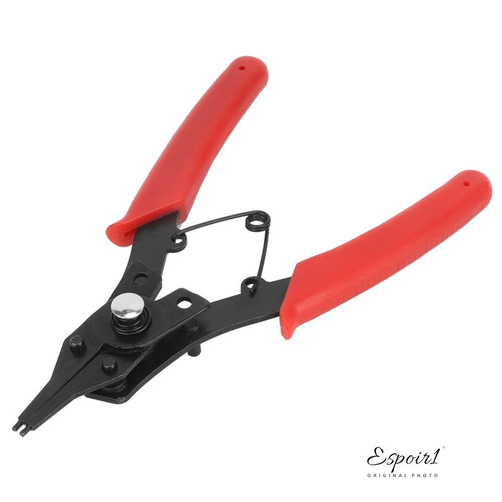 ESPOIR 2 ชิ้นชุดยึดแหวนคีม, 4 in 1 Combination Multifunctional Design Circlip คีมชุด, เปลี่ยนหัว Jaw