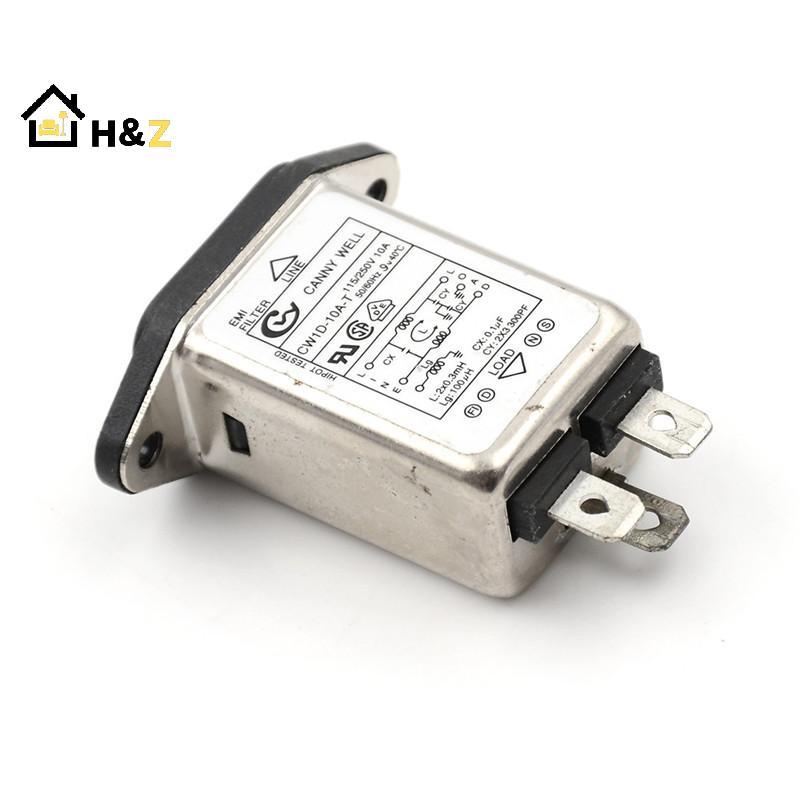 Kaleidoscope 1PCS EMI RFI Filter AC 250V 10A CW1D-10A-T Suppressor Power Line ตัวกรองเสียงรบกวน
0
0
