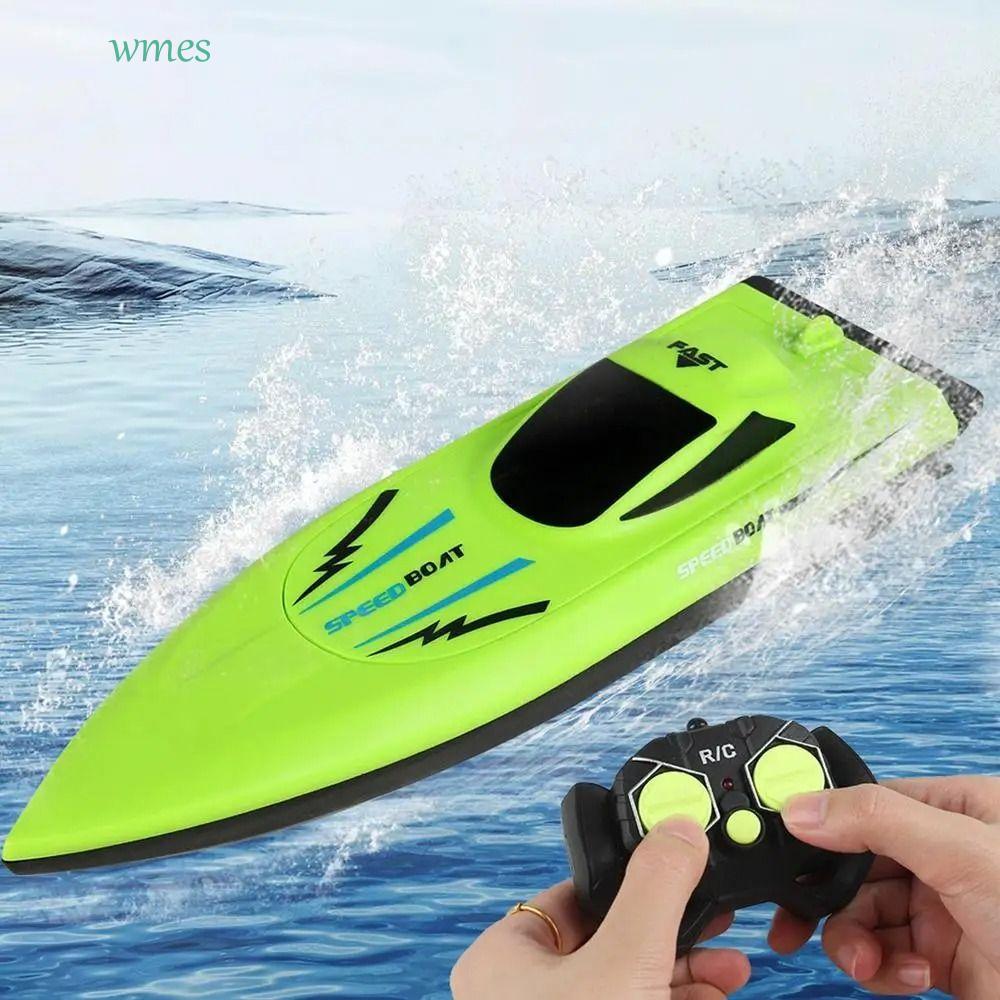 WMES1ZA เรือควบคุมระยะไกล, Sailing Boat Long-lasting Racer RC เรือ, เด็กไฟฟ้าความเร็วสูง 2.4G Wirele