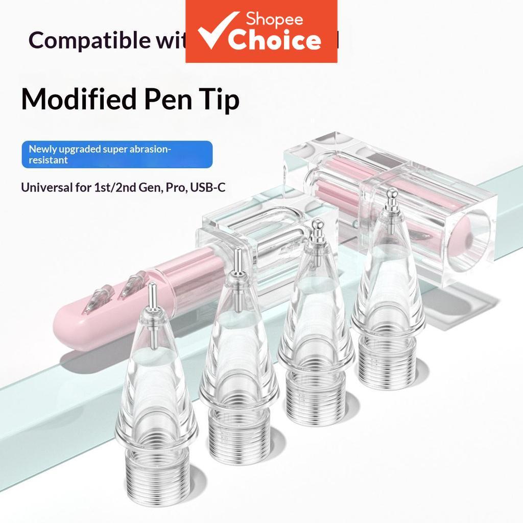 ปากกาสไตลัส Nibs 4-Pack เปลี่ยนเคล็ดลับชุดชุดสําหรับ Apple Pencil 1st 2nd Gen Pro Paperfeel การเขียนเคล็ดลับการวาดภาพ
