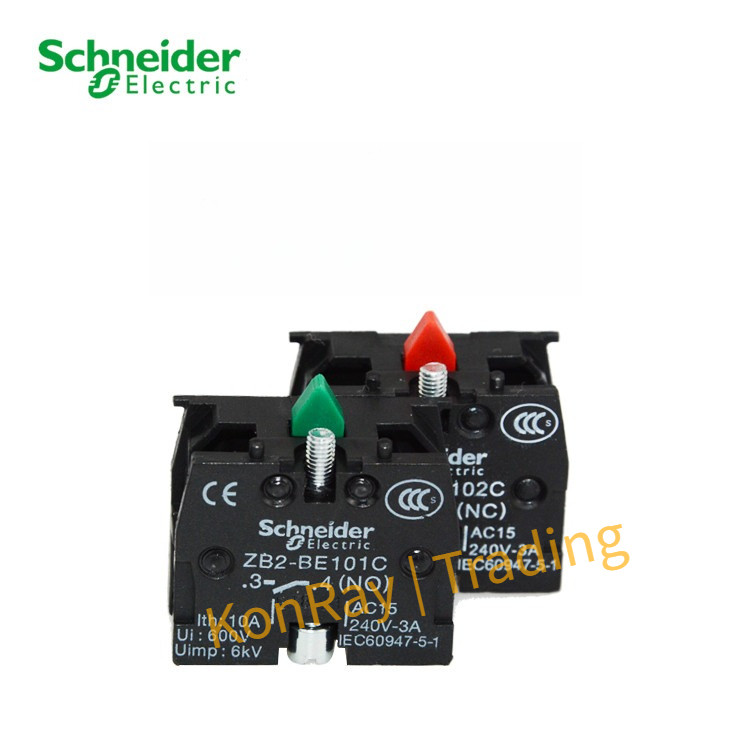 Schneider สวิตช์ปุ่มกดเสริม Contact Contact ZB2-BE101C-BE102C ZB2BZ101C ZB2BZ102C ZB2BZ103C ปกติเปิด