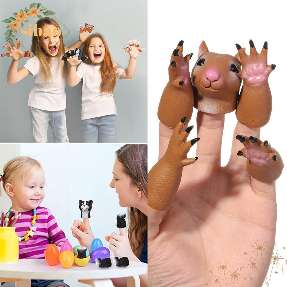 SIBAO Hand Puppet Washable Squirrel Cat Animal สุ่มรวมกัน